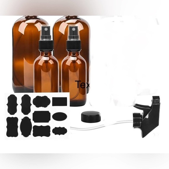 3/$27 Brand New Set of Reusable Amber Bottles w/Sprayers - Picture 3 of 3